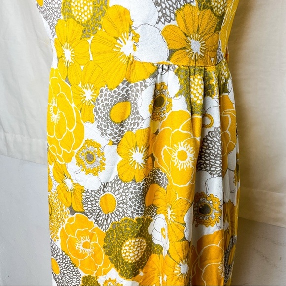 VINTAGE BEAUTY Floral Yellow and White Sleeveless Dress - Picture 3 of 16